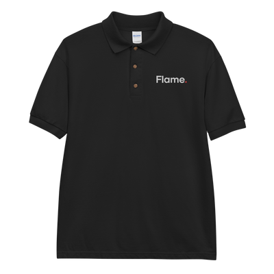 Embroidered Polo Shirt - Flame