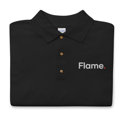 Embroidered Polo Shirt - Flame