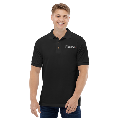 Embroidered Polo Shirt - Flame