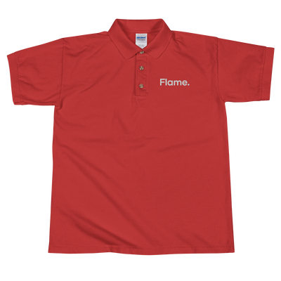 Embroidered Polo Shirt - Flame