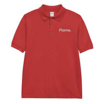 Embroidered Polo Shirt - Flame