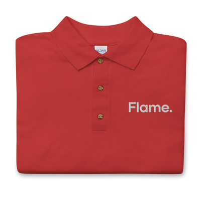 Embroidered Polo Shirt - Flame