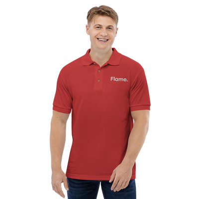 Embroidered Polo Shirt - Flame