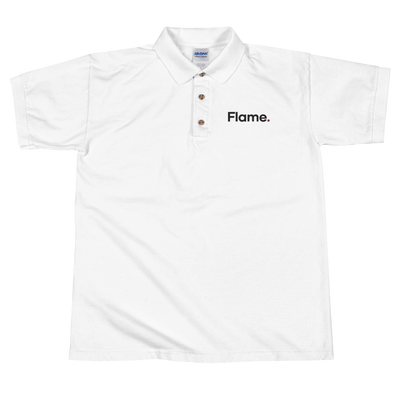 Embroidered Polo Shirt - Flame