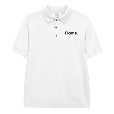 Embroidered Polo Shirt - Flame