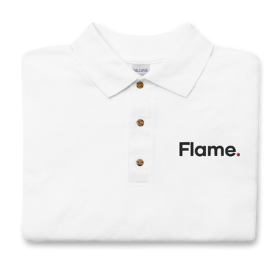 Embroidered Polo Shirt - Flame