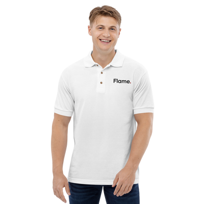 Embroidered Polo Shirt - Flame