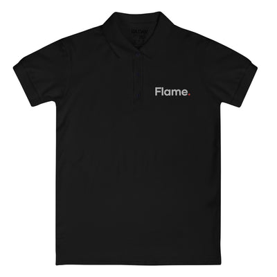 Embroidered Women's Polo Shirt - Flame