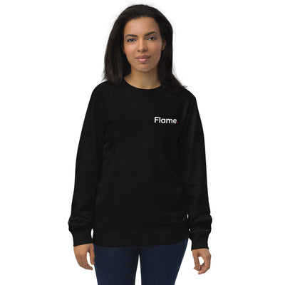 Unisex organic sweatshirt - Flame badge