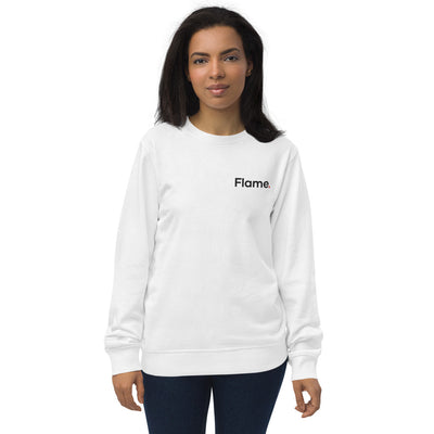 Unisex organic sweatshirt - Flame badge