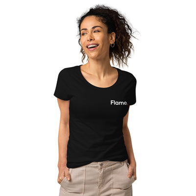 Women’s basic organic t-shirt - Flame badge