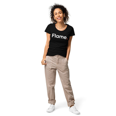 Women’s basic organic t-shirt - Flame front