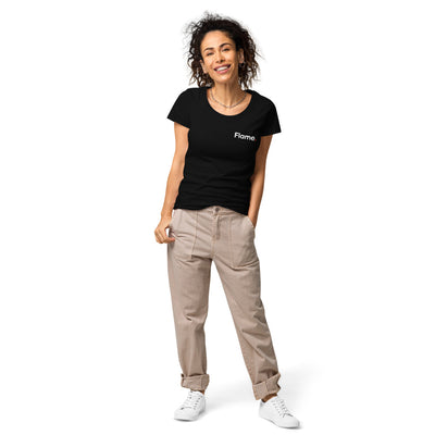 Women’s basic organic t-shirt - Flame badge