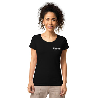 Women’s basic organic t-shirt - Flame badge