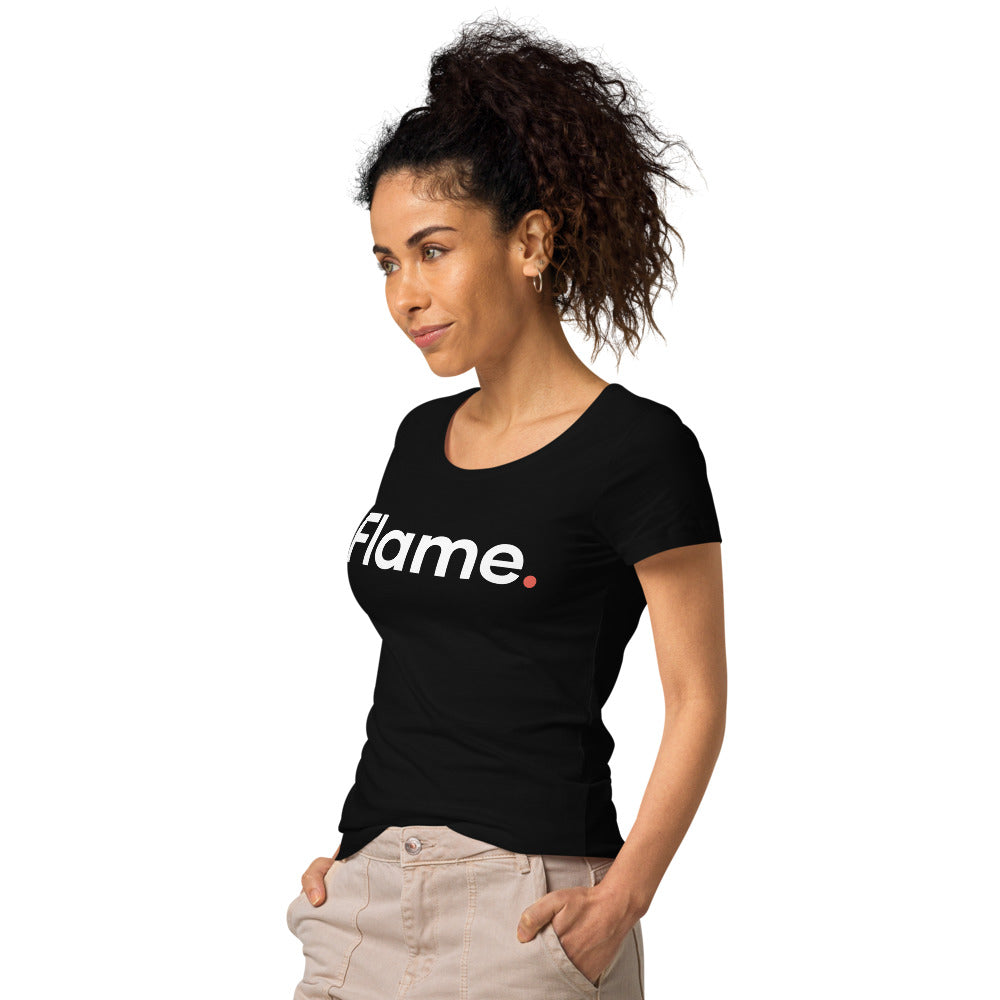 Women\'s - basic t-shirt Merch organic Blend front - Flame