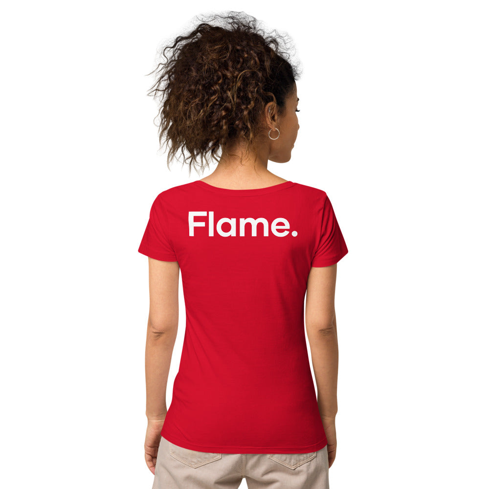 Women’s basic organic t-shirt - Flame back