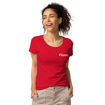 Women’s basic organic t-shirt - Flame badge