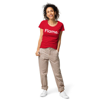 Women’s basic organic t-shirt - Flame front