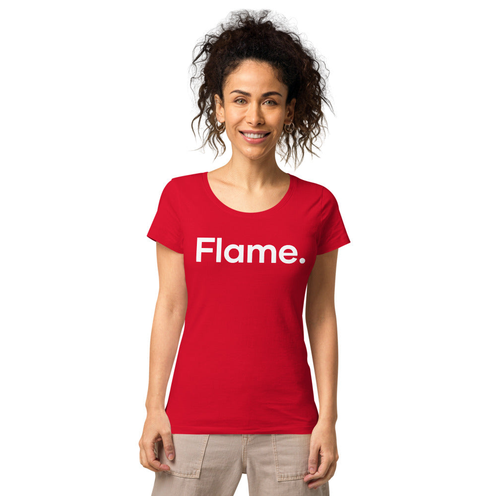 Women’s basic organic t-shirt - Flame front