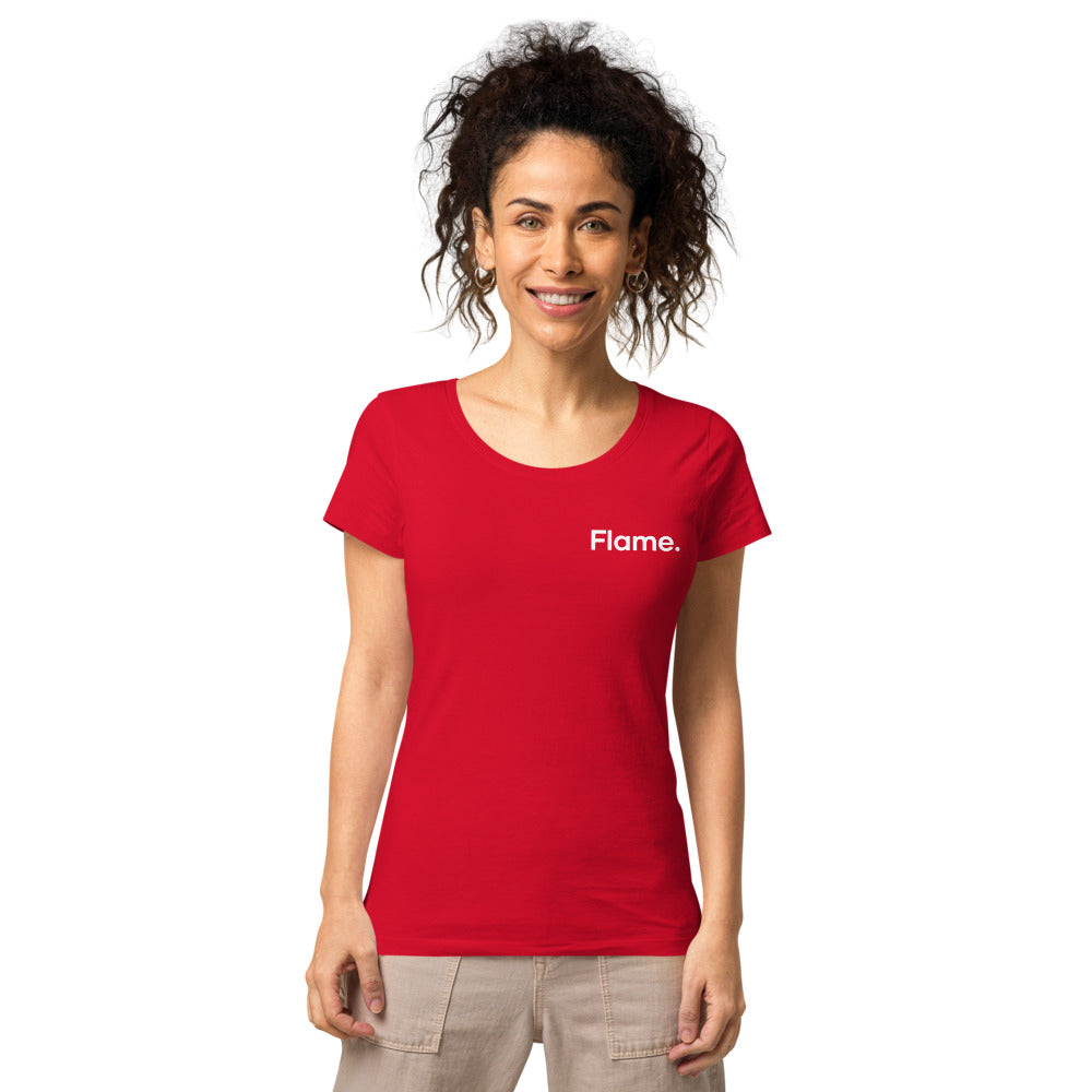 Women’s basic organic t-shirt - Flame badge