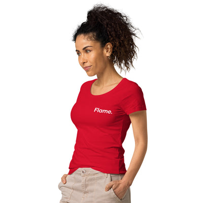 Women’s basic organic t-shirt - Flame badge